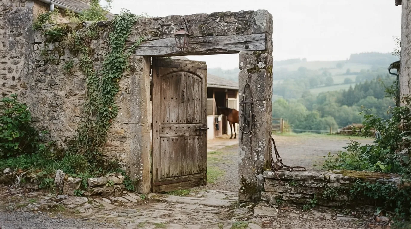 Entrée du Balades à cheval en Creuse, centre équestre à Toulx-Sainte-Croix