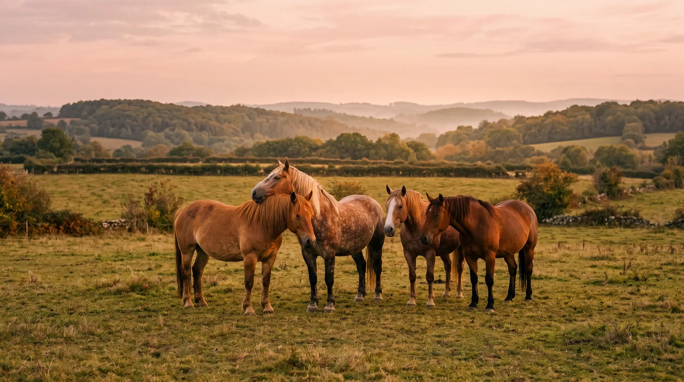 Les chevaux du Balades à cheval en Creuse en liberté, Creuse